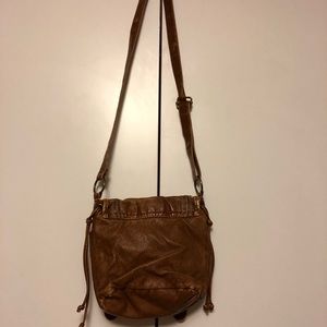 Faux Leather Brown Cross Body Purse